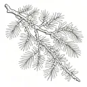 spruce branch tattoo design idea