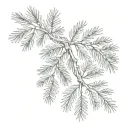 spruce branch tattoo design idea