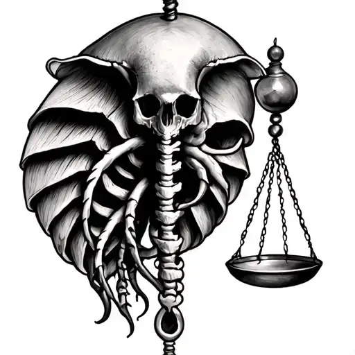 cancer Aquarius libra scale tattoo design idea
