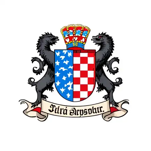 Croatia coat of arms tattoo design idea