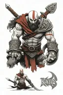 kratos and son atreus tattoo design idea