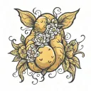 potato tattoo design idea