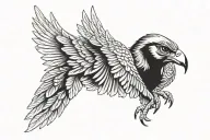 pharaohs falcon horus on my left shoulder covering my chest and back with his wings tattoo design idea