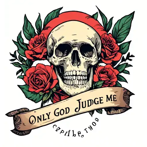 Only God Can Judge Me tattoo design idea