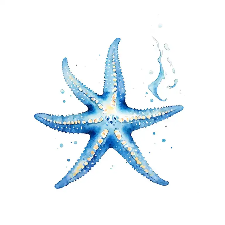 star fish swimming gracefully tattoo design idea