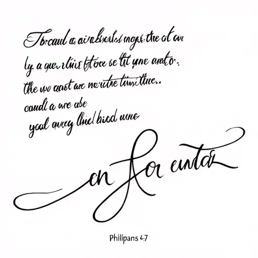 Philippians 4:6-7 tattoo design idea