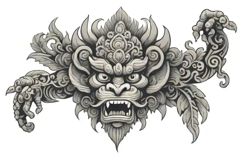 Balinese Barong tattoo design idea