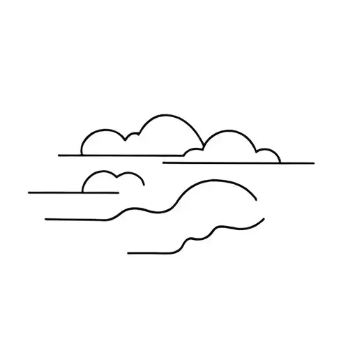 cloud artwork tattoo design idea