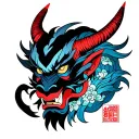 Japanese Devil tattoo design idea