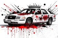 Crown Victoria P71 destroyed tattoo design idea