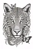 exotic animals that harmoniously complement each other for the whole hand tattoo design idea