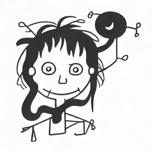 Childrens artwork tattoo design idea