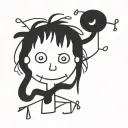 Childrens artwork tattoo design idea