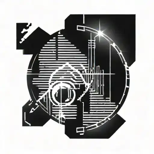 equalizer music sound wave circle vector symbol that shows EDM music as spiritual and religous tattoo design idea