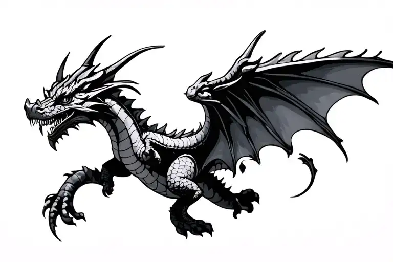 wrist wrap around tiny dragon flying tattoo design idea