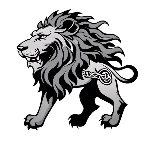 Celtic Lion tattoo design idea