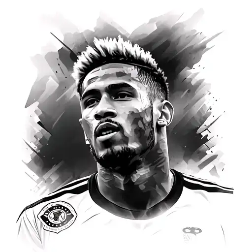 "An image of Neymar Jr. wearing the official Flamengo shirt tattoo design idea