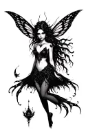 Dark Fairy tattoo design idea