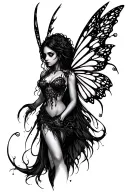 Dark Fairy tattoo design idea