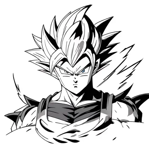 goku ultra instinct tattoo design idea