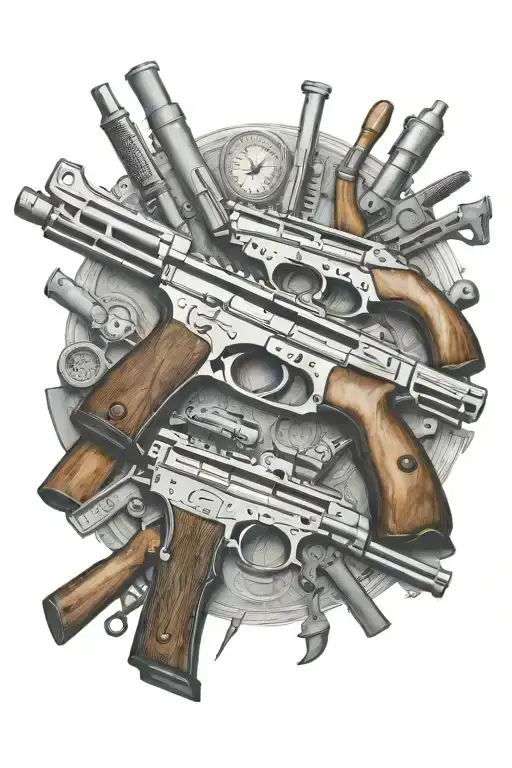 arsenal weapons  tattoo design idea