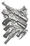 arsenal weapons  tattoo design idea