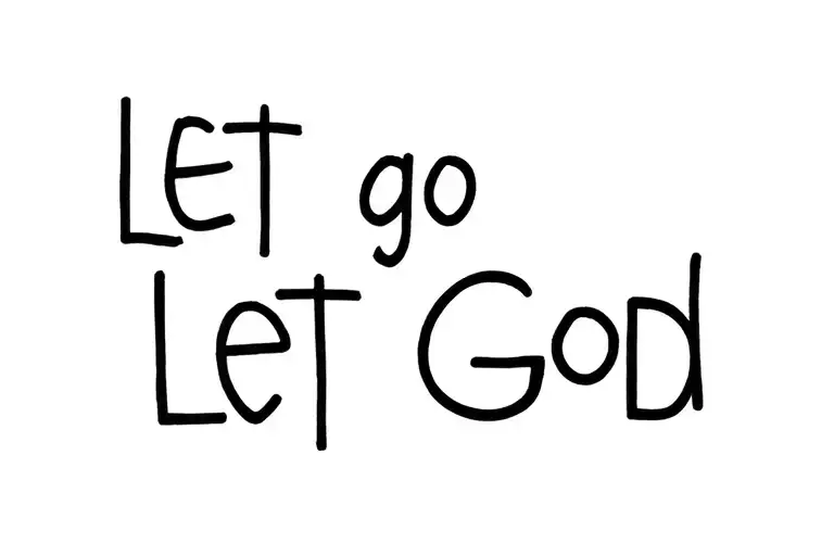 Let go let God tattoo design idea