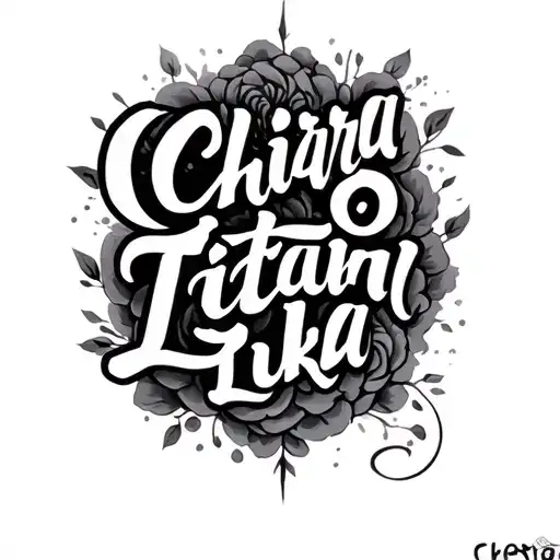 "Chiara Titian Luka" Kid's name tattoo design idea