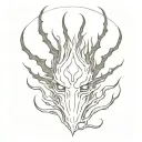 bloodborne amygdala tattoo design idea