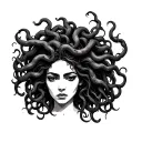 African Medusa tattoo design idea