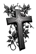 3 crosses with a vine around them tattoo design idea