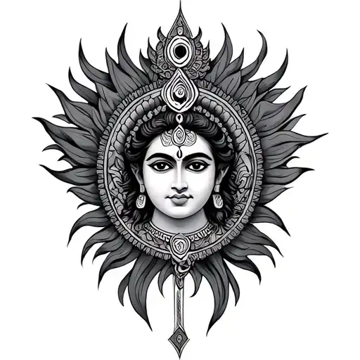 Sudarshan Chakra tattoo design idea