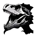dinosaur skull tattoo design idea