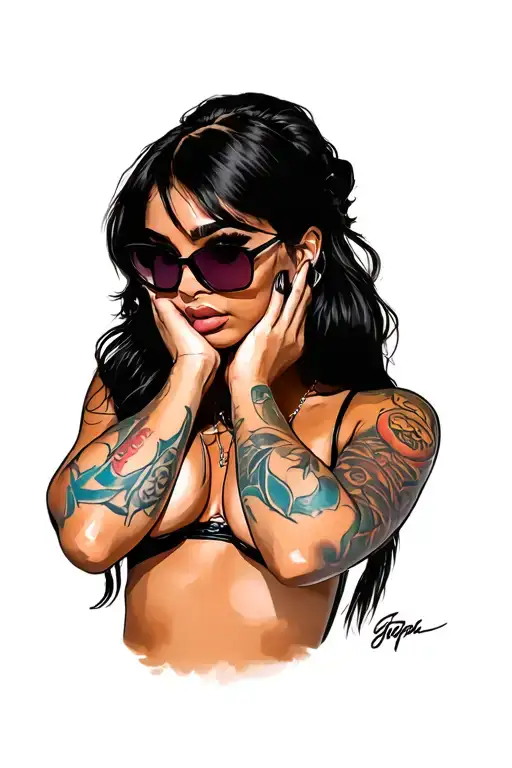 mia khalifa, full nude, big boobs, big ass, posing, tattoos tattoo design idea