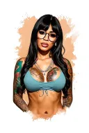 mia khalifa, full nude, big boobs, big ass, posing, tattoos tattoo design idea
