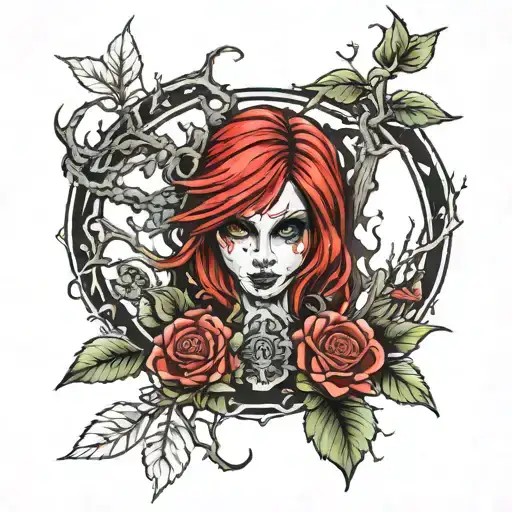 garra tattoo with poison tree and sally from the nightmare all on the inner for arm tattoo design idea