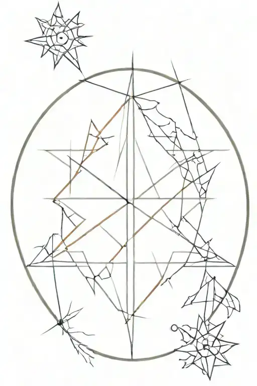 Nordic compass tattoo design idea