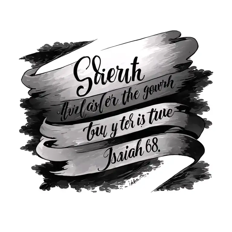 Isaiah 6:8 written tattoo design idea