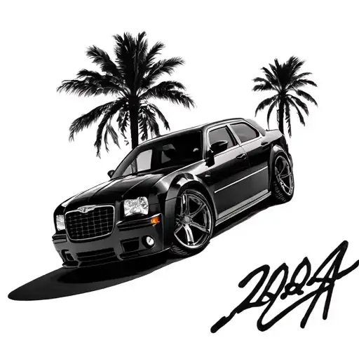2006 chrysler 300 srt back end tattoo design idea