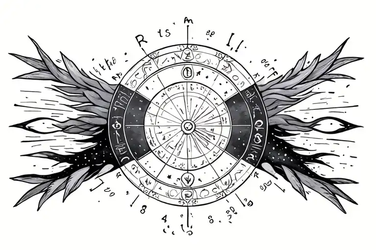 natal chart tattoo design idea
