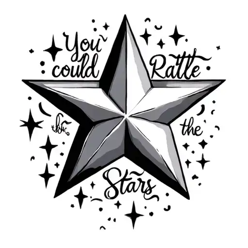 you could rattle the stars tattoo design idea