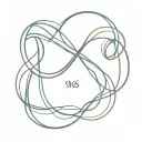 infinity symbol using number 96 tattoo design idea