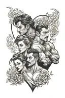 family lover,cold heart, strong man tattoo design idea