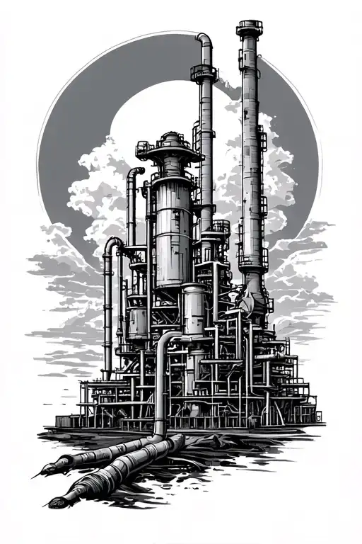 Refinery tattoo design idea
