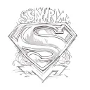 superman tattoo design idea