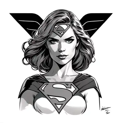 supergirl mayonnaise tattoo design idea