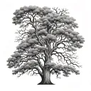 worms eye view trees tattoo design idea