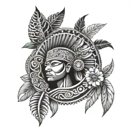 Fiji and Maori and Indian culture tattoo design idea