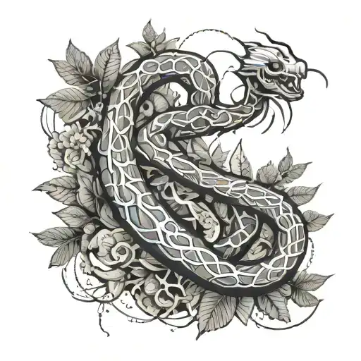 A fusion of Kobe Bryant's Mamba Mentality and the resilience of a scorpion, depicted in a dynamic composition of intricate linework and dotwork, surrounded by a dense forest backdrop symbolizing growth and strength, reflecting your passions and favorite things in a one-of-a-kind tattoo. tattoo design idea