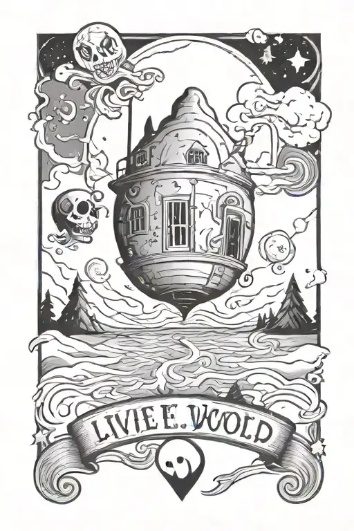 to live would be an awfully big adventure time tattoo design idea